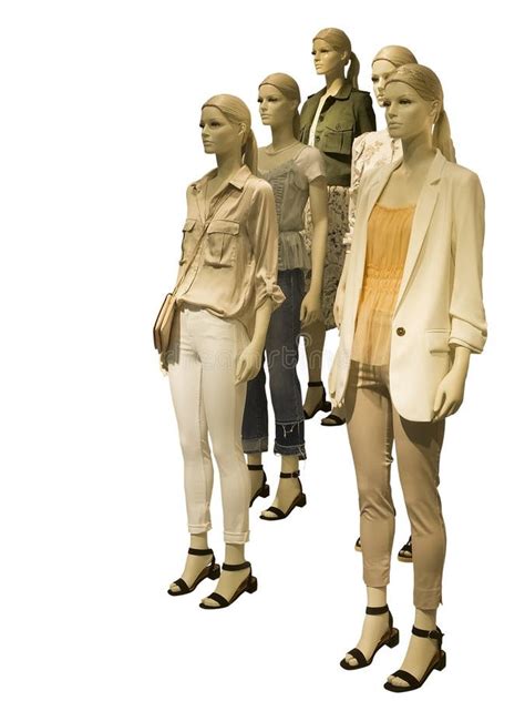 Group Of Female Mannequins Stock Image Image Of Jeans Clothing