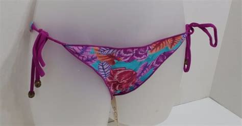 Sofia By Vix Swim Del Mar Ripple Tie Full Bikini Bottom Sz Xs Bi Ebay