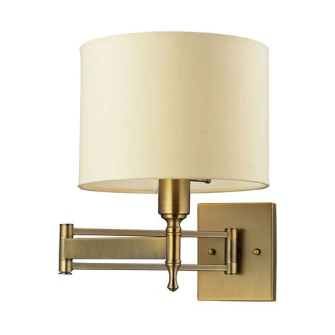 Titan Lighting Pembroke Light Antique Brass Swing Arm Wall Mount Tn