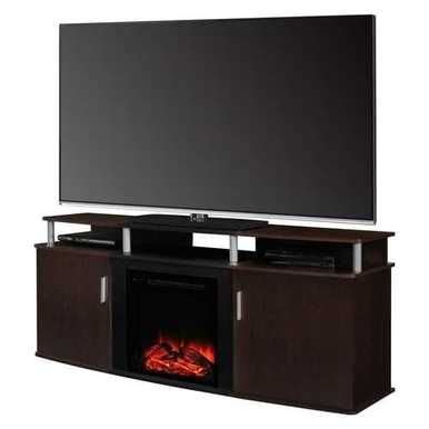 Cherry Wood Electric Fireplace TV Stand – Fireplace Guide by Linda