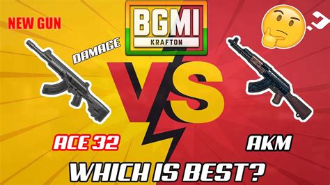 Ace 32 Vs Akm Damage Test Which Is Best 🤔 Bgmi Youtube