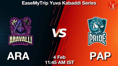 Ara Vs Pap Dream Team Prediction Fantasy Kabaddi Tips Feb