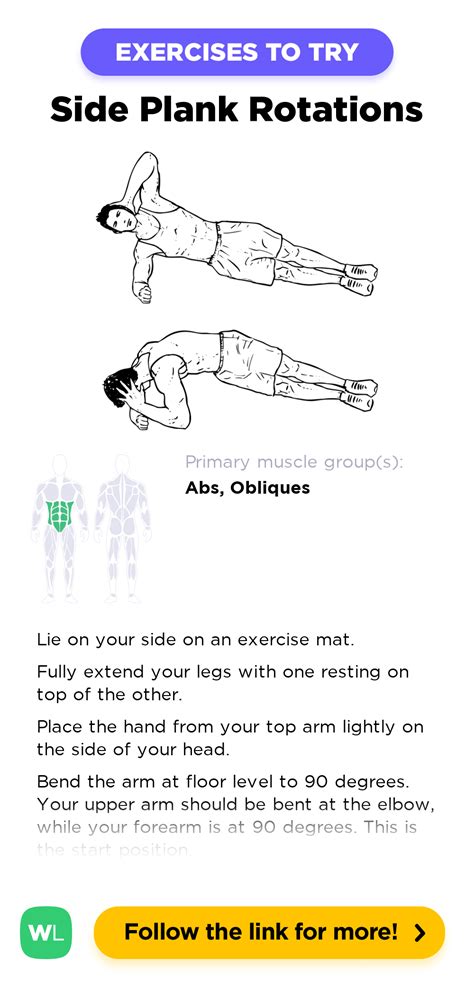 Side Plank Rotations Elbow Twists WorkoutLabs Exercise Guide