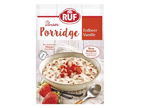 Ruf Porridge Erdbeer Vanille G Und Backzutaten Kaufen Meincupcake Shop