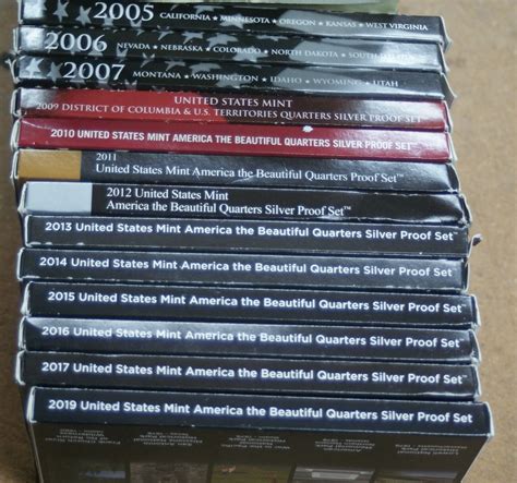 Lot New Silver State Quarter Proof Sets Complete Hr Silver Proof