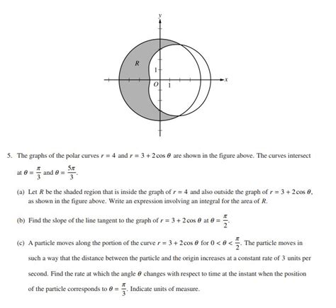 Solved 5 The Graphs Of The Polar Curves R 4 And R 3 2 Cos