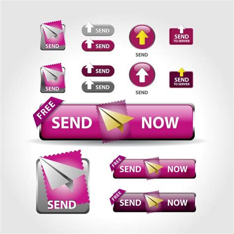 Premium Vector | Send button design set