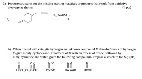 Solved Propose Structures For The Missing Starting Materials Chegg