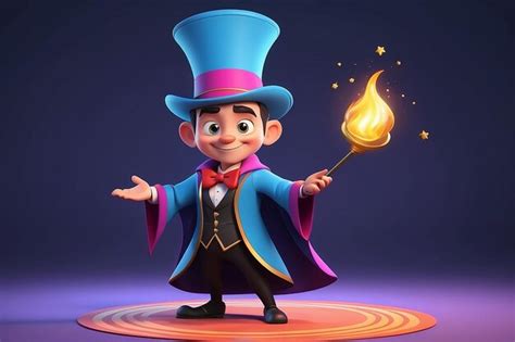 Premium Photo | Magician Cartoon Character Illustration