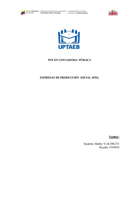 Empresas De Produccion Social PDF