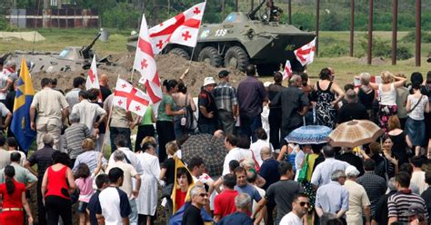 Thousands Of Georgians Protest Russian Forces