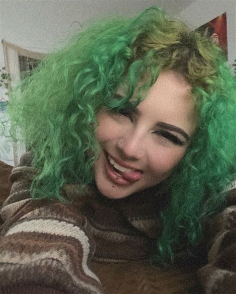 Green Hair Dyed Curly Hair Green Hair Gorgeous Hair Color