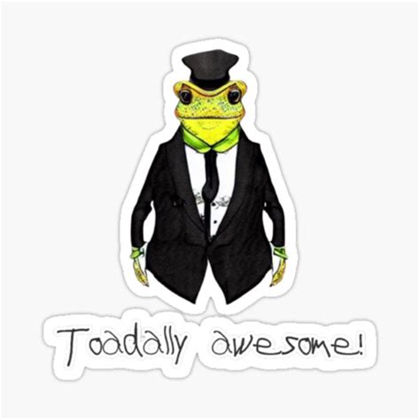 Toadally Awesome Funny Pun Sticker For Sale By Pedrocorga Redbubble