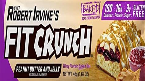 Chef Robert Irvines Fit Crunch Peanut Butter And Jelly Protein Bar Review Youtube