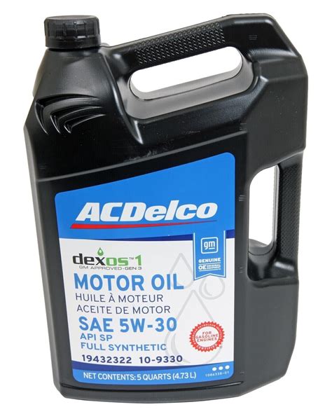 Quarts Acdelco Full Synthetic Sae W Gen Dexos Motor Oil For