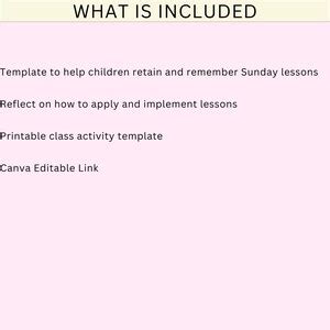 Sunday School Lesson Template - Etsy