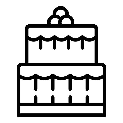 Wedding Cake Icon Outline Vector T Box 15063836 Vector Art At Vecteezy