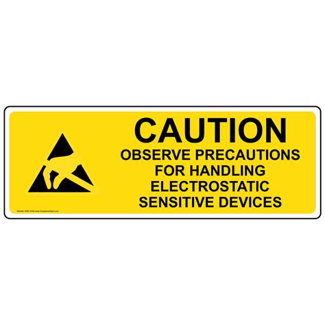 Esd Static Sign Observe Precautions Electrostatic Sensitive Devices