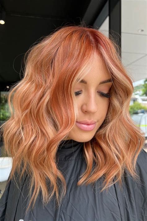 Copper Hair Color Ideas That Re Perfect For Fall Copper And Peach