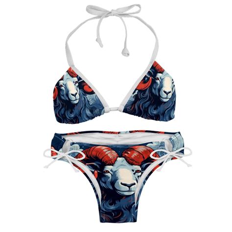 Aries Constellation Detachable Sponge Adjustable Strap Two Pack Bikini Set Swimsuits For Women