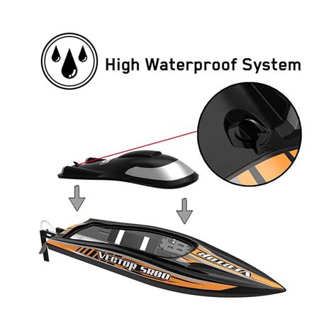 VOLANTEX VECTOR SR80 BRUSHLESS BOAT NO BATT BLACK ORANGE