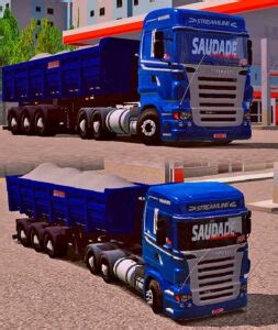 Skins Scania R Azul Streamline Na Caçamba Rodrigo Games