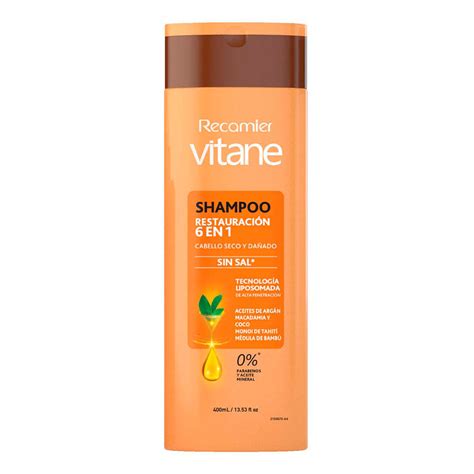 Shampoo Sin Sal Vitane Restaura 6 En 1 Frasco 400 Ml Metroapp