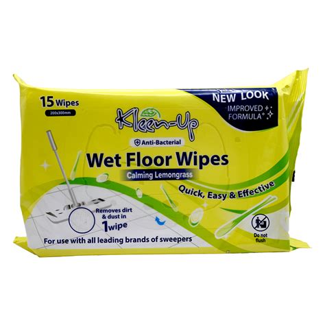 Kleen Up Wet Floor Wipes Lemongrass Pc Shopee Singapore