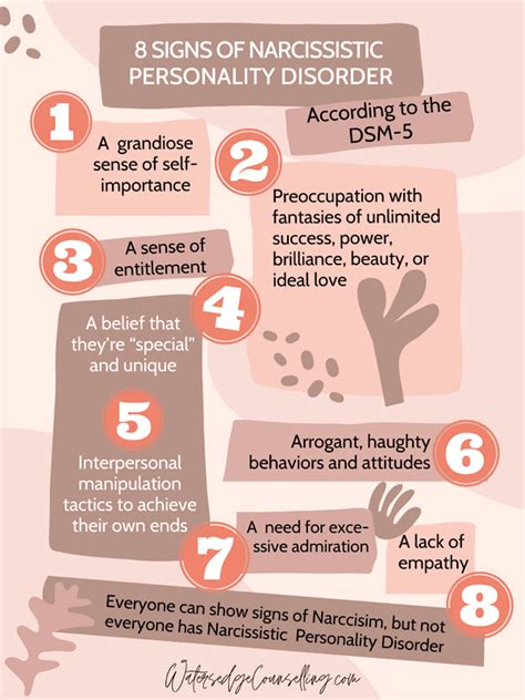 8 Signs Of Narcissistic Personality Disorder Watersedge Counselling