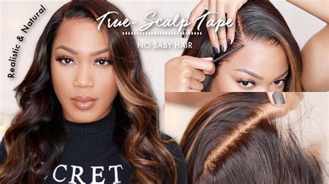 True Scalp Tape Multi Color Hd Lace Wig Detailed Install Hairvivi