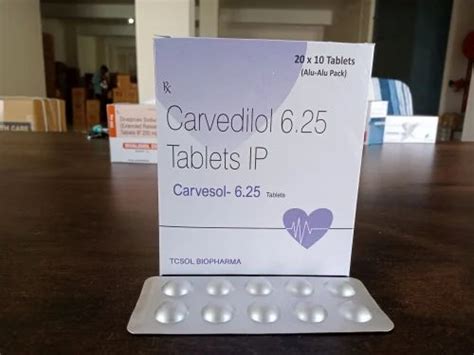 6 25mg Carvedilol Tablet IP At Rs 35 Stripe Carvedilol Tablet In