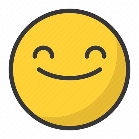 Emoji, emoticon, happy, satisfied, smile icon