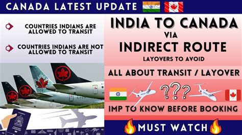 New India To Canada Indirect Route Transit Layover Information