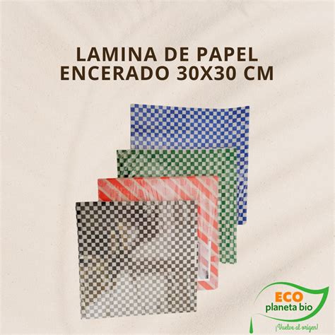 Lamina De Papel Encerado 30x30 Por 100 Unidades Eco Planeta Bio