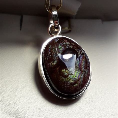 Fire Agate Pendant - Etsy