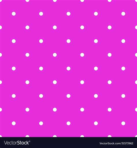 Abstract Seamless White Polka Dots On Neon Pink Vector Image