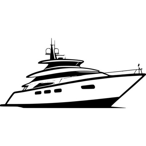 Luxury Yacht Boat Svg