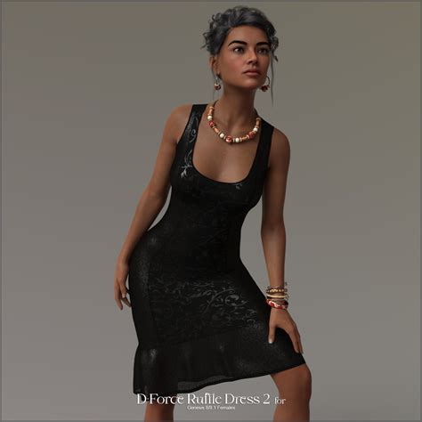 D Force RuffleDress 02 For G8F And G8 1F Daz 3D