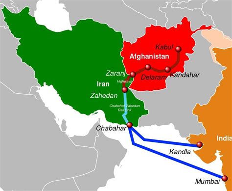 مسیر دریایی بندر کاندلا و بمبئی و چابهار به افغانستان مرین‌پرس