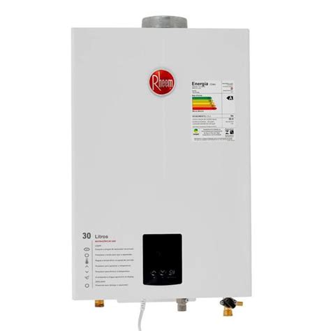 Aquecedor De Gua A G S Digital Rheem Litros Glp Bivolt