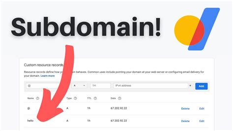 How To Create A Subdomain In Google Domains Simple Example Youtube