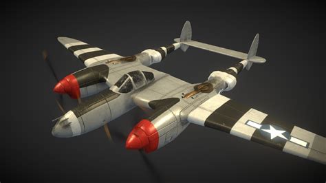 Lockheed P-38 Lightning 3D asset | CGTrader