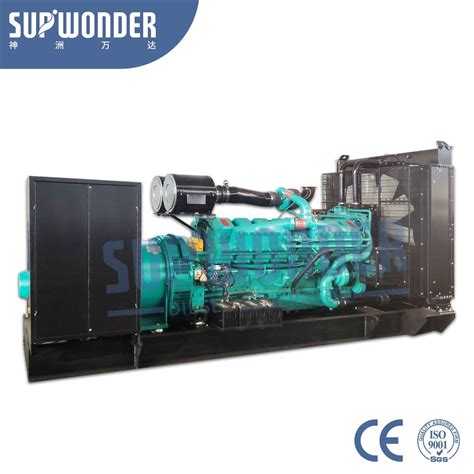 50hz 900kw 1125kva Three Phase Soundproof Silent Open Type Water Cooled Diesel Generator Sets