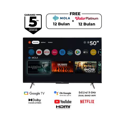 POLYTRON 4K UHD Smart Google TV 50 Inch PLD 50UG5959 Polytron Official