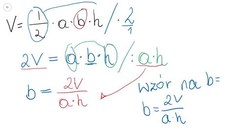 ze wzoru V równa 1 2 abh wyznacz b prosze pomocy potrzebuje na