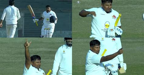 WATCH Sarfaraz Khan S Aggressive Celebration Pointing The Selector