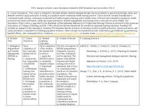 Solved Create A Highlevel Summary And Course Description For A