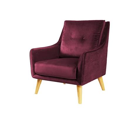 Fauteuil LAURANNE Tissu Bordeaux Fauteuil BUT