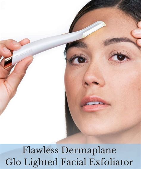 Finishing Touch Flawless Dermaplane Glo Lighted Facial Exfoliator Non