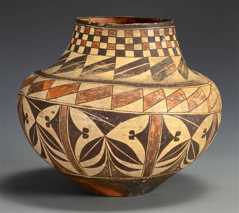 Lot 506 Native American Pottery Jar Acoma Olla